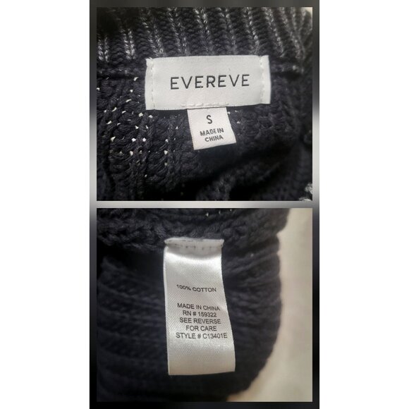 EVEREVE Charcoal Cable Knit Pullover Sweater Crew Neck- S - Picture 10 of 10